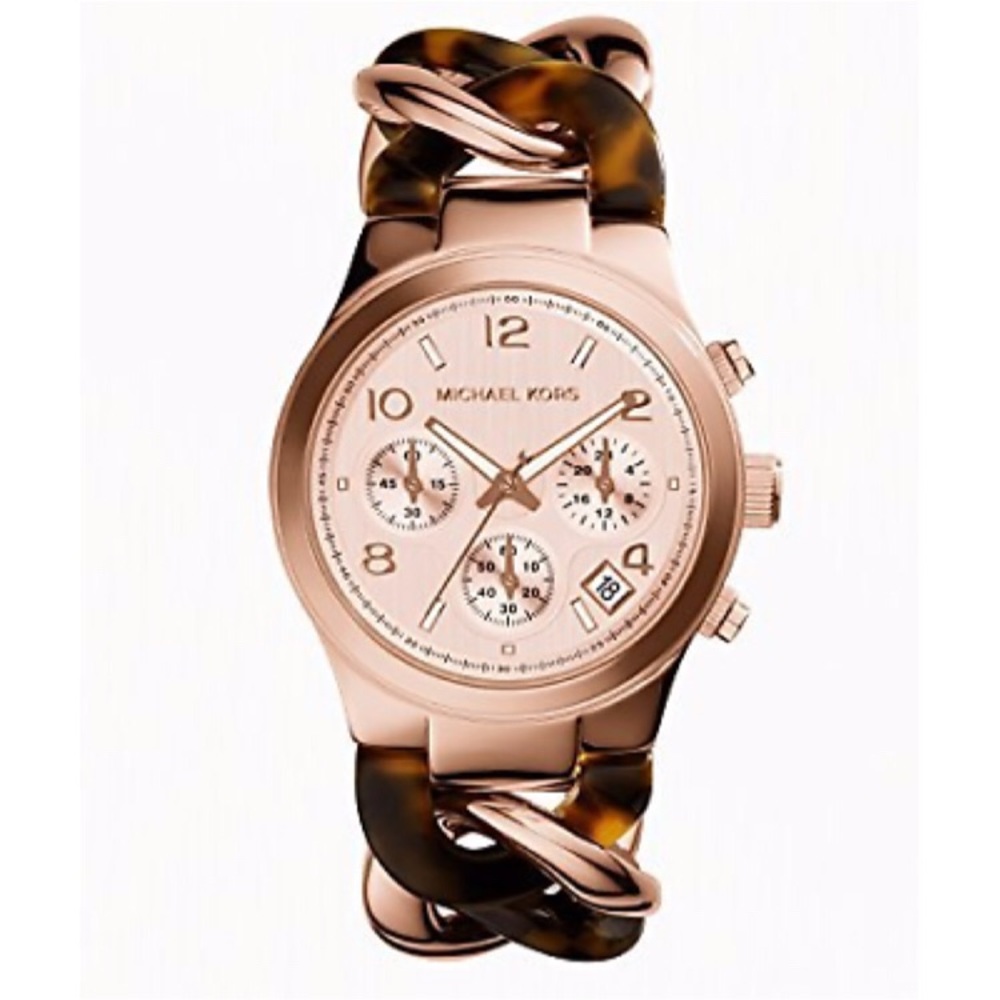 Michael Kors Braided Tortoise Watch